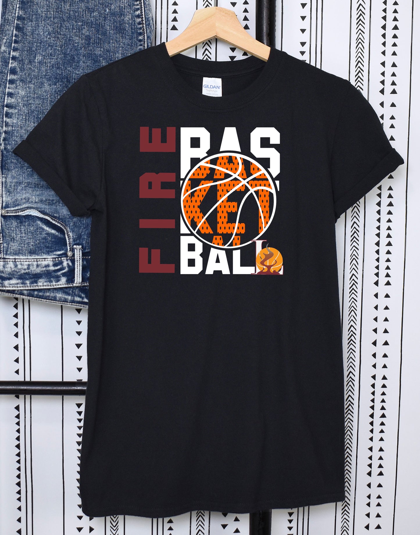 Fire Basketball Tee
