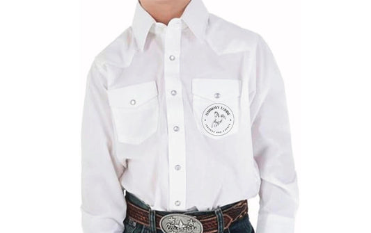 White Wrangler Snap Button Shirt