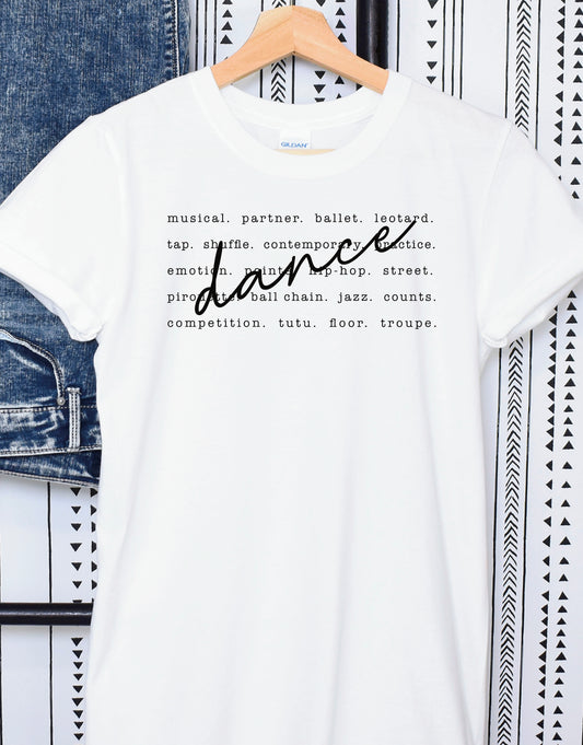 Dance terms tee