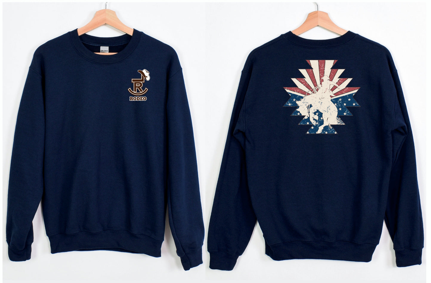 Rodeo Flag Sweatshirt Hoodie or Crew