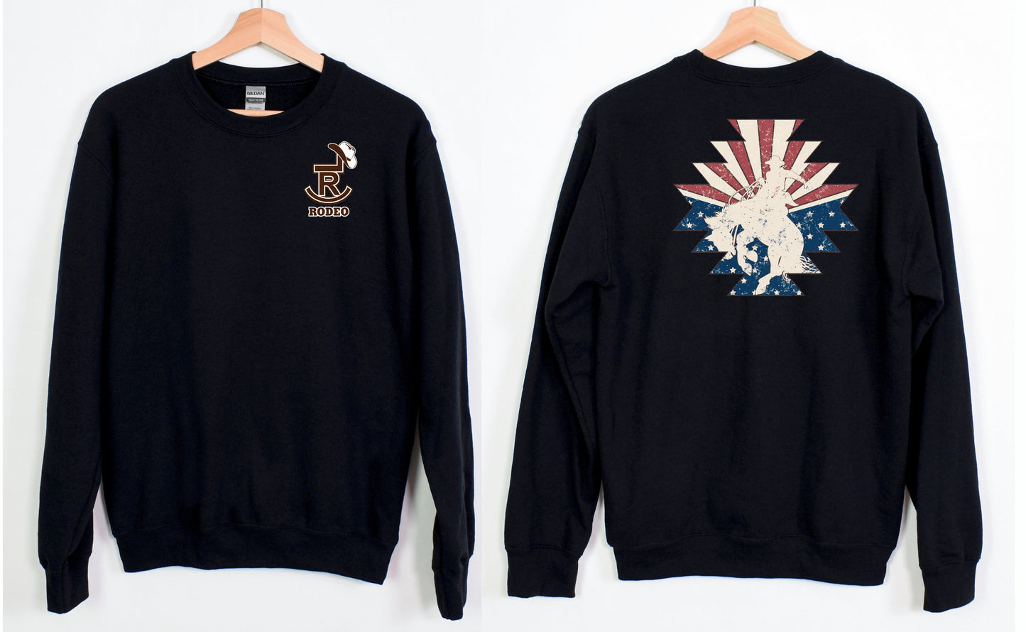 Rodeo Flag Sweatshirt Hoodie or Crew