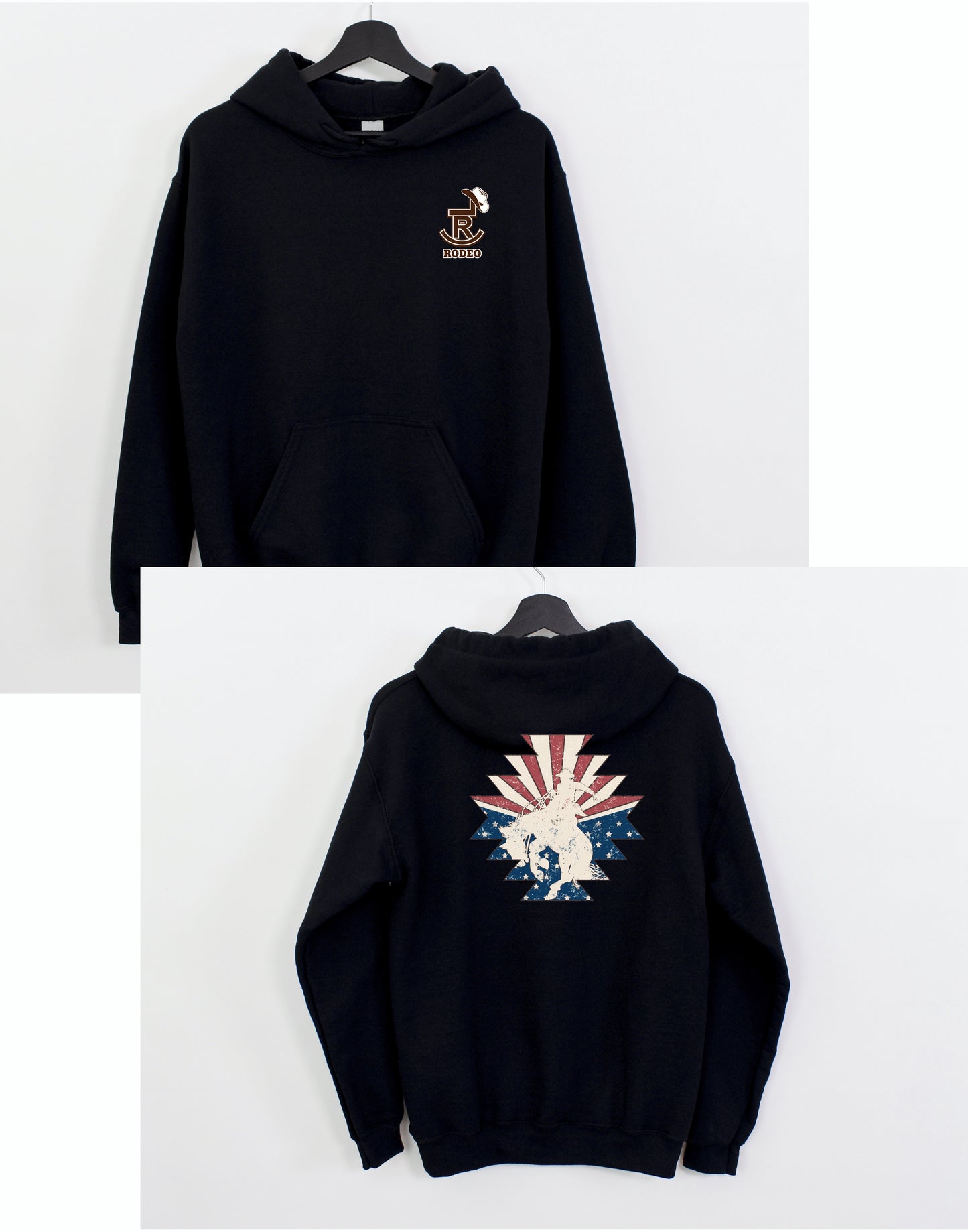 Rodeo Flag Sweatshirt Hoodie or Crew