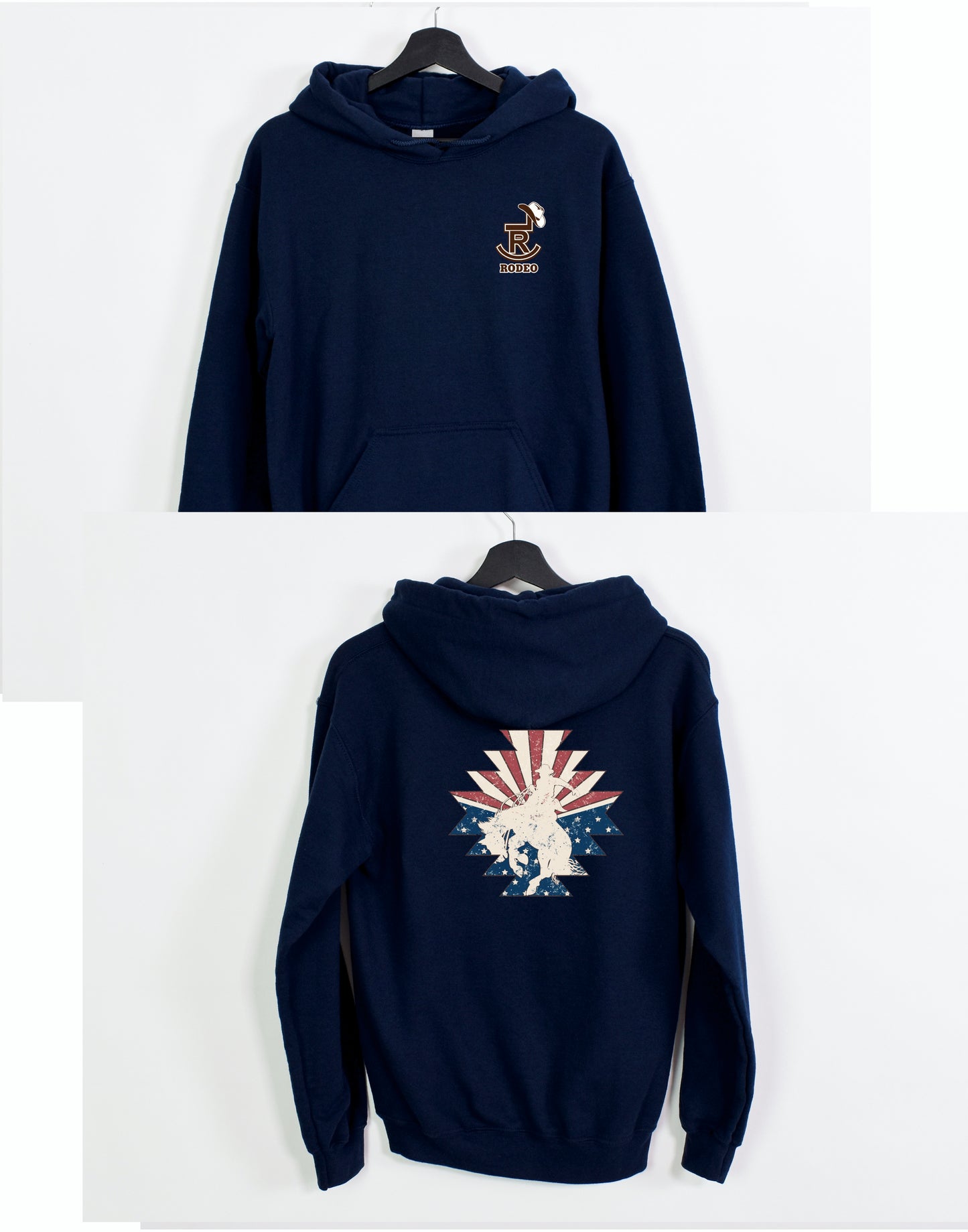 Rodeo Flag Sweatshirt Hoodie or Crew