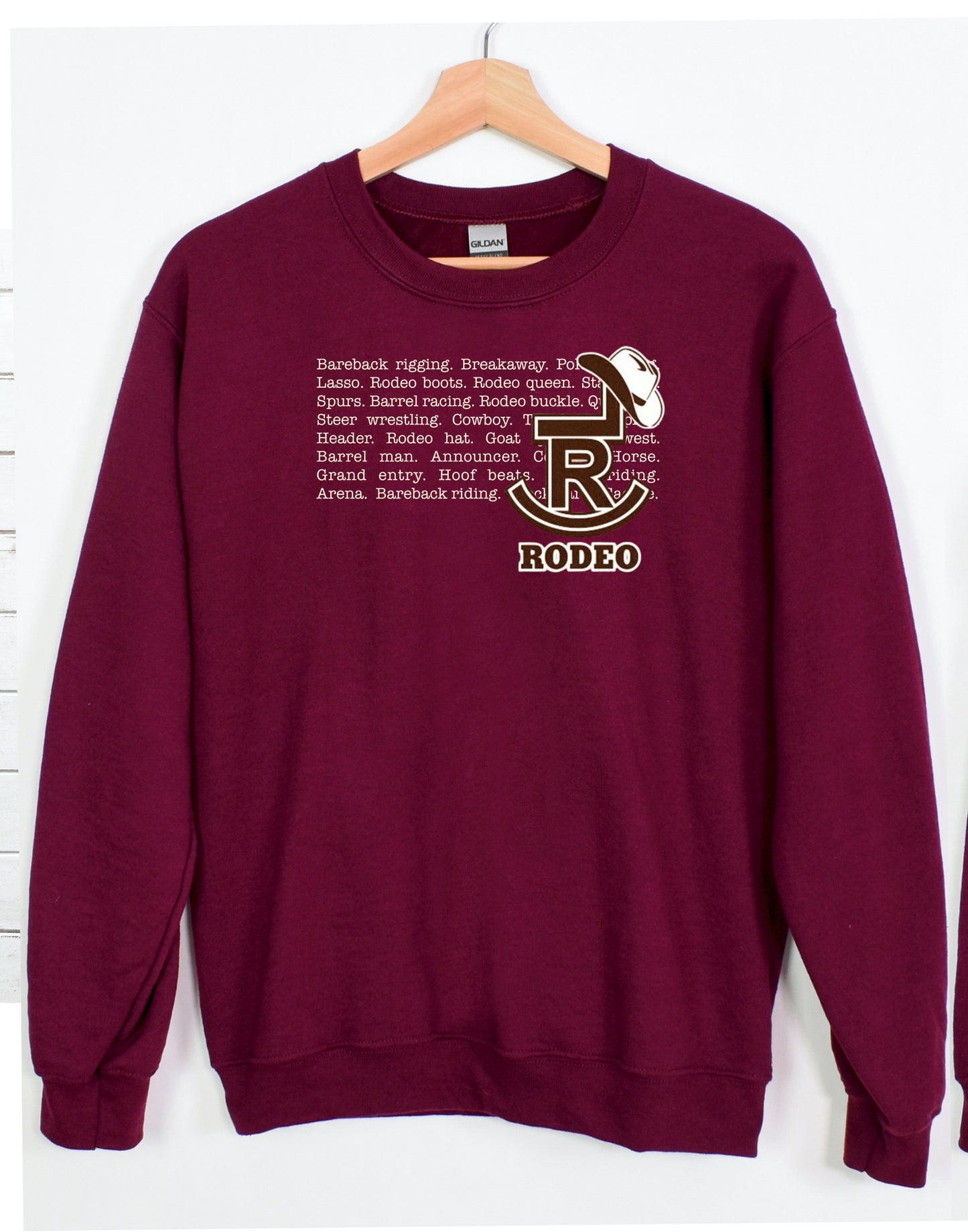 Rodeo Words Sweatshirt Hoodie or Crew