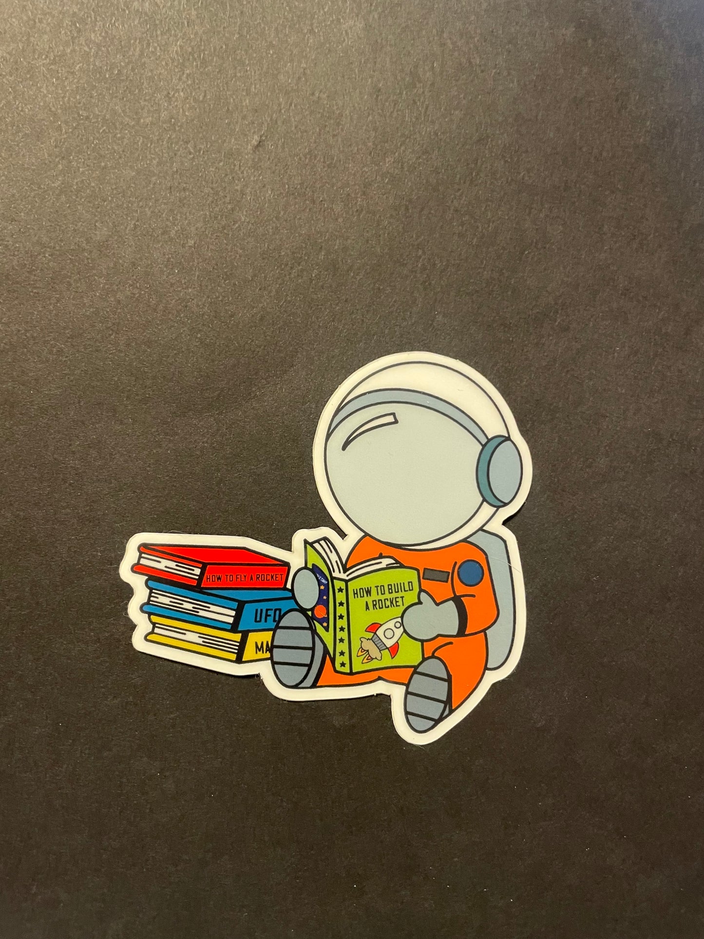 Astronaut Reading - Glow in the Dark Sticker